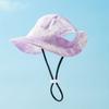 Adjustable Sun Protection Hat Small Dogs Cats Blue Gradient Dyed CottonHat S/M/L Sizes