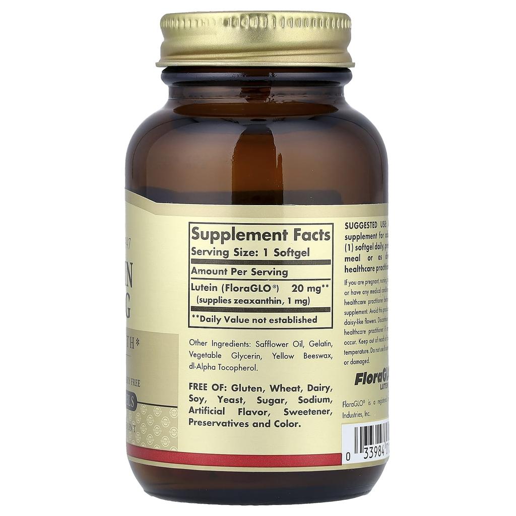 Lutein, 20Mg, 60 Softgels