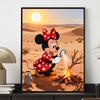Disney diamond painting kit handmade diy5D home decoration gift unique creative desert Minnie fire camping adventureTotal characters 128