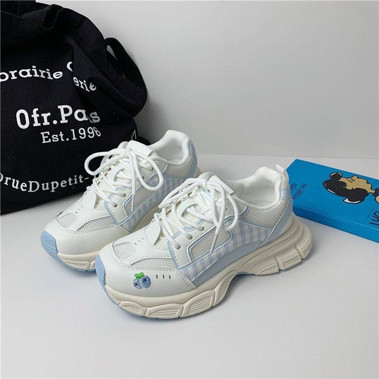 

Soft leather version~ platform dad shoes women s 2025 new summer mesh shoes women s breathable mesh sports and leisure board shoes 35