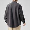 Spring Autumn Men's Loose Casual Shirt with Long-Sleeve Corduroy Top Workwear Style Simple Shirt Men