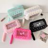 Plush PVC Y2K Bow Stationery Bag Desktop Storage Bow Pencil Pouch Korean Style Pencil Case  Student