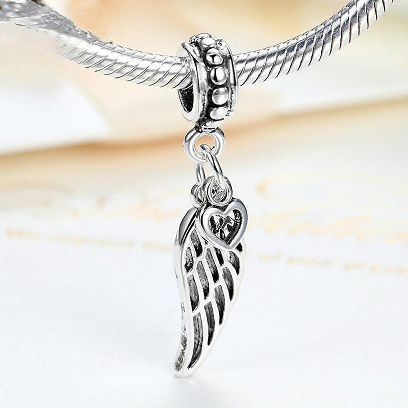 Wing Charms Silver Color European Charms & Pendant for Bracelet Beads