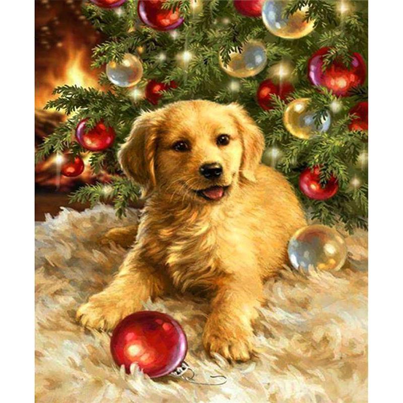 5D DIY Diamond Painting Cute Puppy Diamond Mosaic Diamond Embroidery Full Set Cross Stitch Kits Home Decor Gifts
