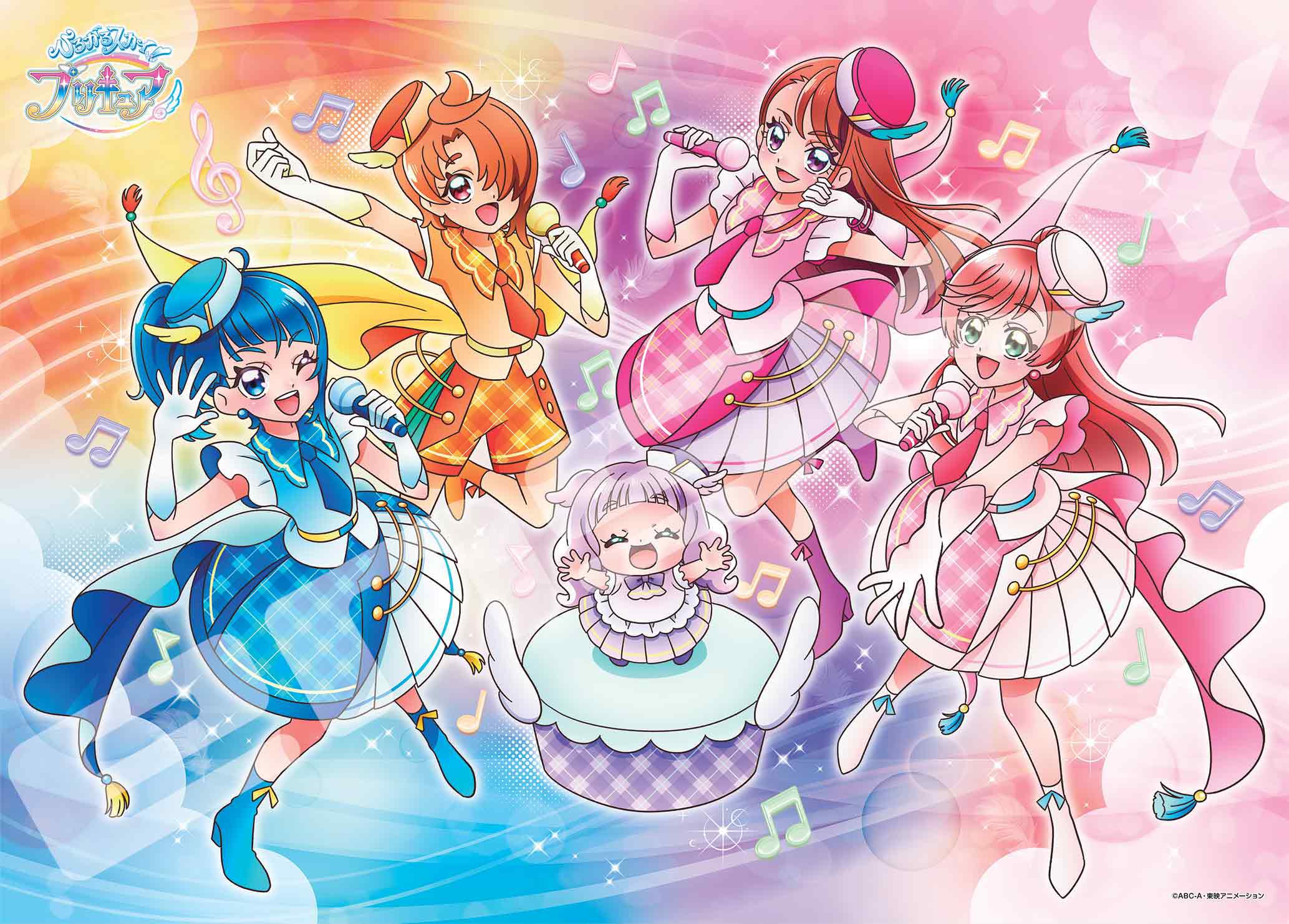 Ensky Развивающий пазл-конструктор Precure Пой песню 300 крупных деталей Небо! (300-L580) белый