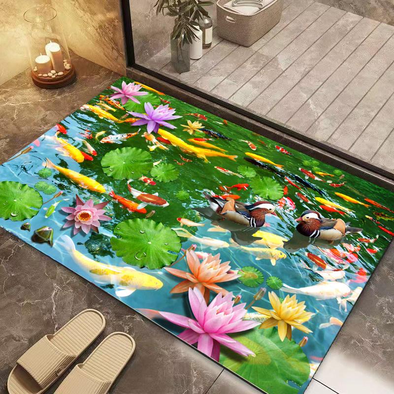 Коврик для пола в ванную Нескользящий коврик для ног у входа в ванную Ковер для ванной Коврик для двери в ванную 40x60cm