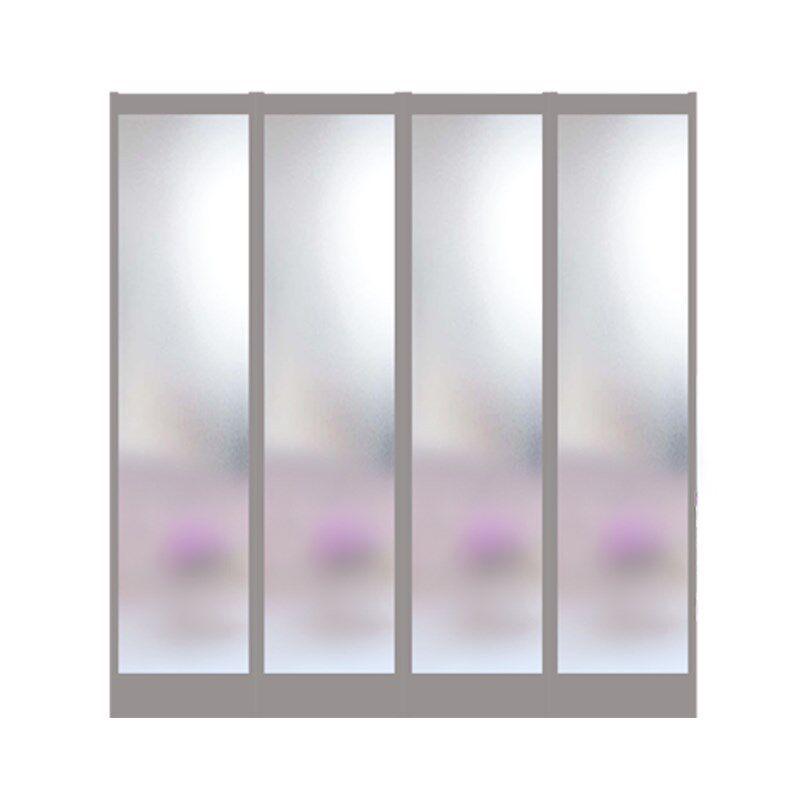 PVC Frosted Leather Door Curtain with Magnetic Closure for Privacy & Light Transmission - All-Season Partition for Bathrooms & Commercial Spaces
