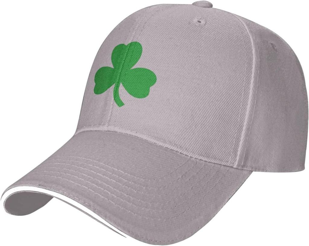 Green Shamrock Baseball Cap Red Adult Polyester Adjustable Outdoor Summer Fashion Hat
