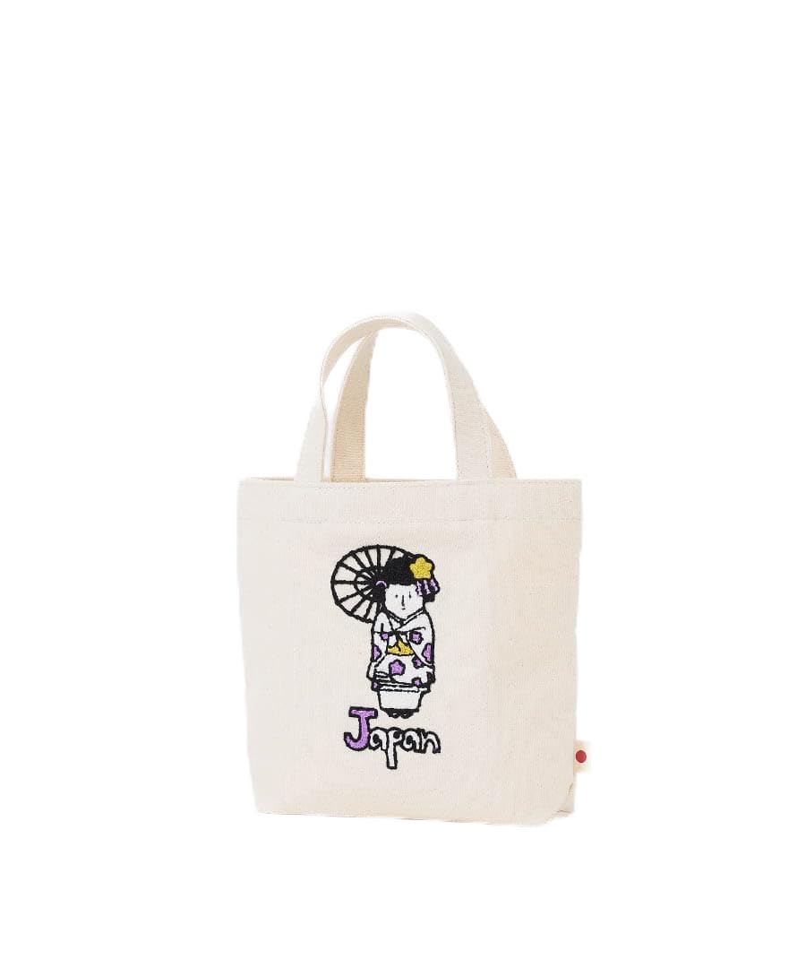People of the World A5 Canvas Tote Bag with Chenille Embroidery [Legato Largo]