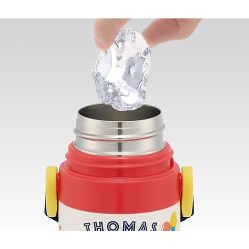 Skater Children's Water Bottle, 2-Way, 470ml (Direct Drinking) or 430ml (Cup Drinking), Thomas the Tank Engine Design, Stainless Steel, Insulated, Lig