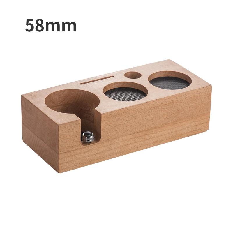51/53/58mm Wood Coffee Tamper Holder Espresso Tamper Station Stand Wooden Base Espresso Machine Tools Barista Accessories