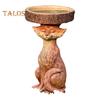 Hagefugl Mater Resin Statue Utendørs Terrasse Gård Plen Frittstående Eventyr Trehus Dyreskulptur Ornament Fuglebad Skål Vanning Fôring