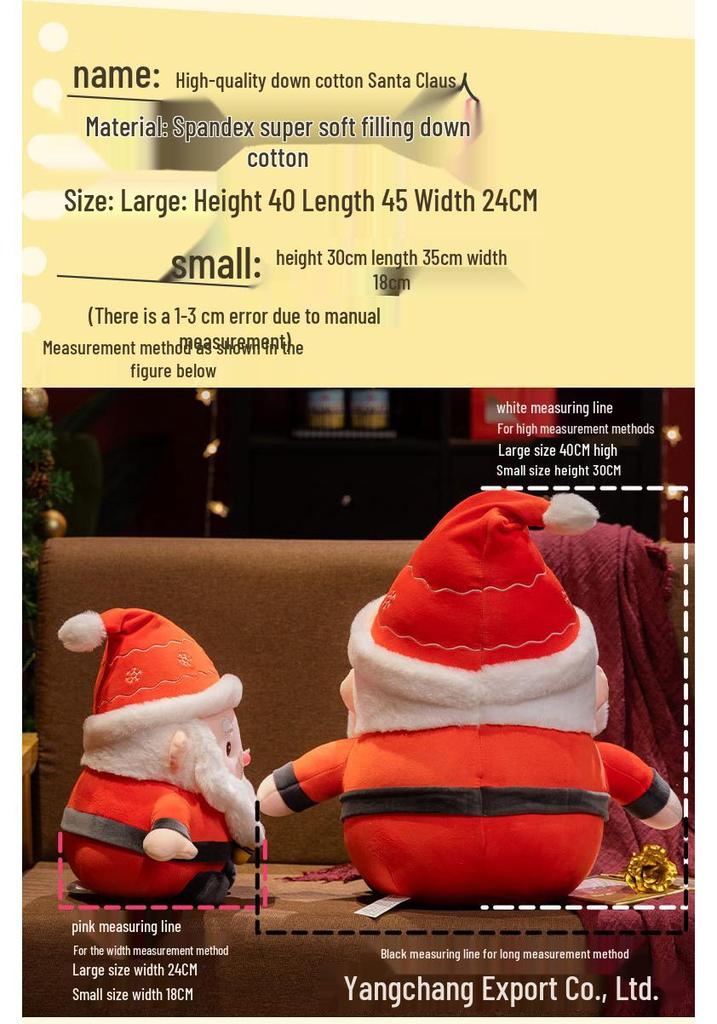 Peluche Babbo Natale - Giocattolo Carino per Bambini e Decorazione Festiva