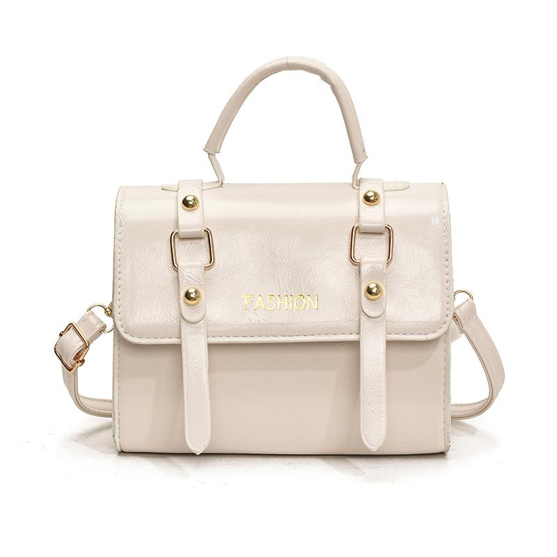 Hand Carry Retro Casual Briefcase New Fashion Glossy Messenger Bag Niche Women's Shoulder Bag