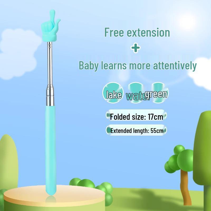 Retractable Teaching Pointer Stick for Classroom and Multimedia Use