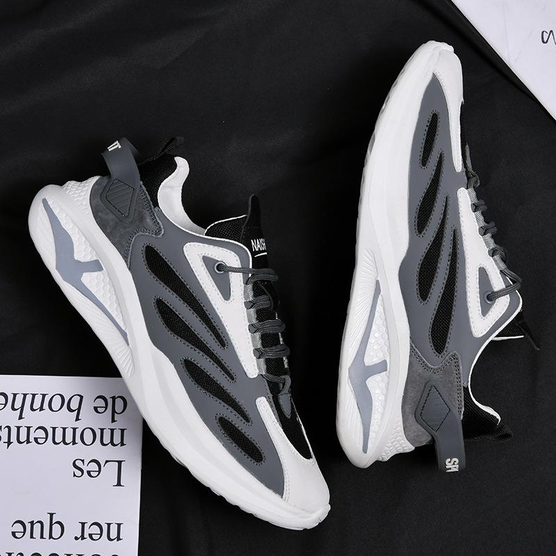 

New Daddy Shoes Men s Low Top Breathable Men s Sneakers Large Size Popcorn Sole Student Casual Running Shoes 44