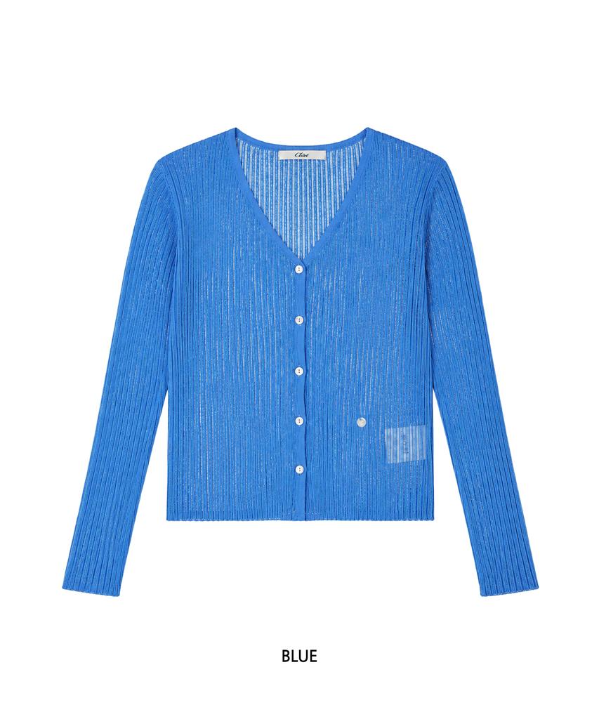 CLO'ET Summer Ribbed Cardigan + Olive/Blue/Black