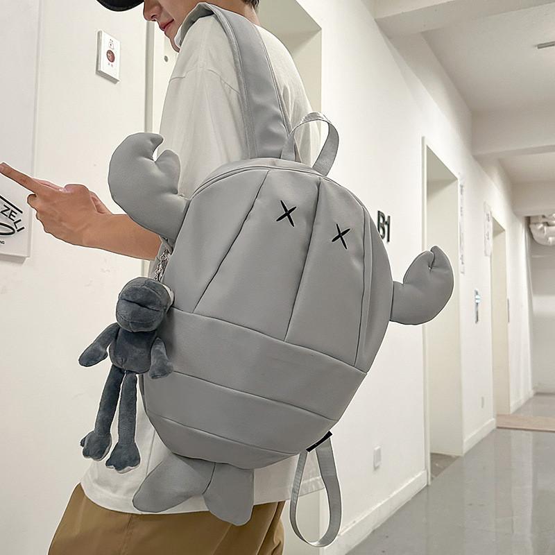 Zaino a Forma di Squalo per Uomo Donna Nylon Fantasia Animale Creativa con Design Traspirante per Uso Quotidiano