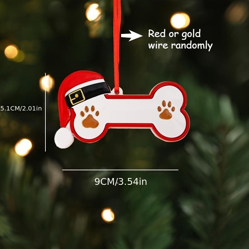 5pcs/1pc Christmas  Tree Acrylic Ornament - Plate Pendant for Tree Decoration, Durable Gift for Pet Lovers, Holiday Party Favor
