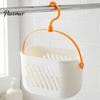 Ergonomic Portable Shower Container Basket with Rotatable Hook, Hollow Drainage Caddy, Space Saving Accessories Holder Large Capacity Hanging