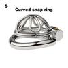 Latest Design Stainless Steel Male Chastity Device Cock Cage with Arc Penis Ring Sex Toys for Men Urethral Lock Adult Game Toy