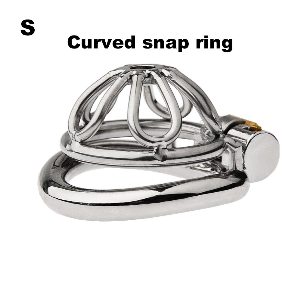 Latest Design Stainless Steel Male Chastity Device Cock Cage with Arc Penis Ring Sex Toys for Men Urethral Lock Adult Game Toy