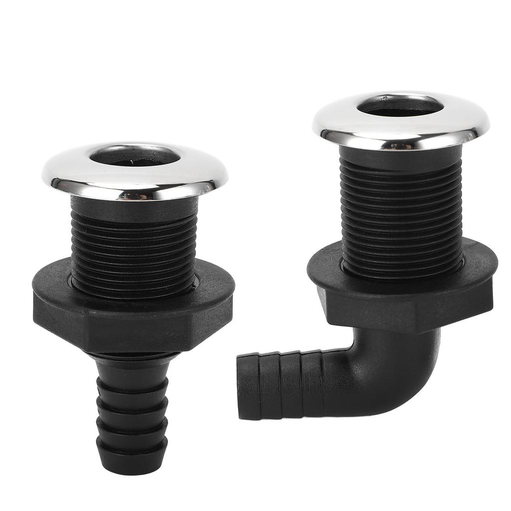 Boat Through Hull Fitting 3/4inch 20mm Thru Hull Valve Fitting Leakage Proof for Boat Transoms Fish Wells Ice Chests Yacht