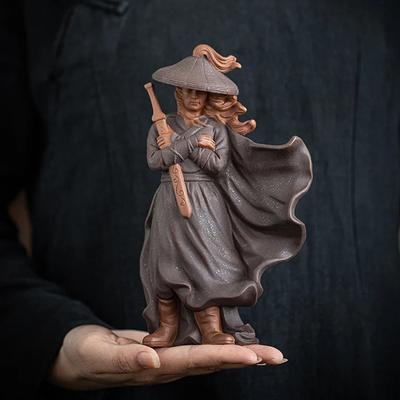 Ceramic Dreamy Swordsman Character Decoration Statues Home Living Room Room OfficeTable Decoration and Accessories