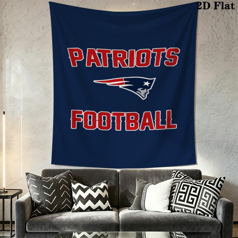 New England Patriots Wall Tapestry Aesthetic Wall Hanging Printed Fabric Blanket Decorative Tapestries for Bedroom Living Room Home Decor