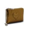 Vintage Oil Wax Real Leather Mini Wallet, Fashion Decor Women's Coin Purse with , Zipper Small Purse for Women