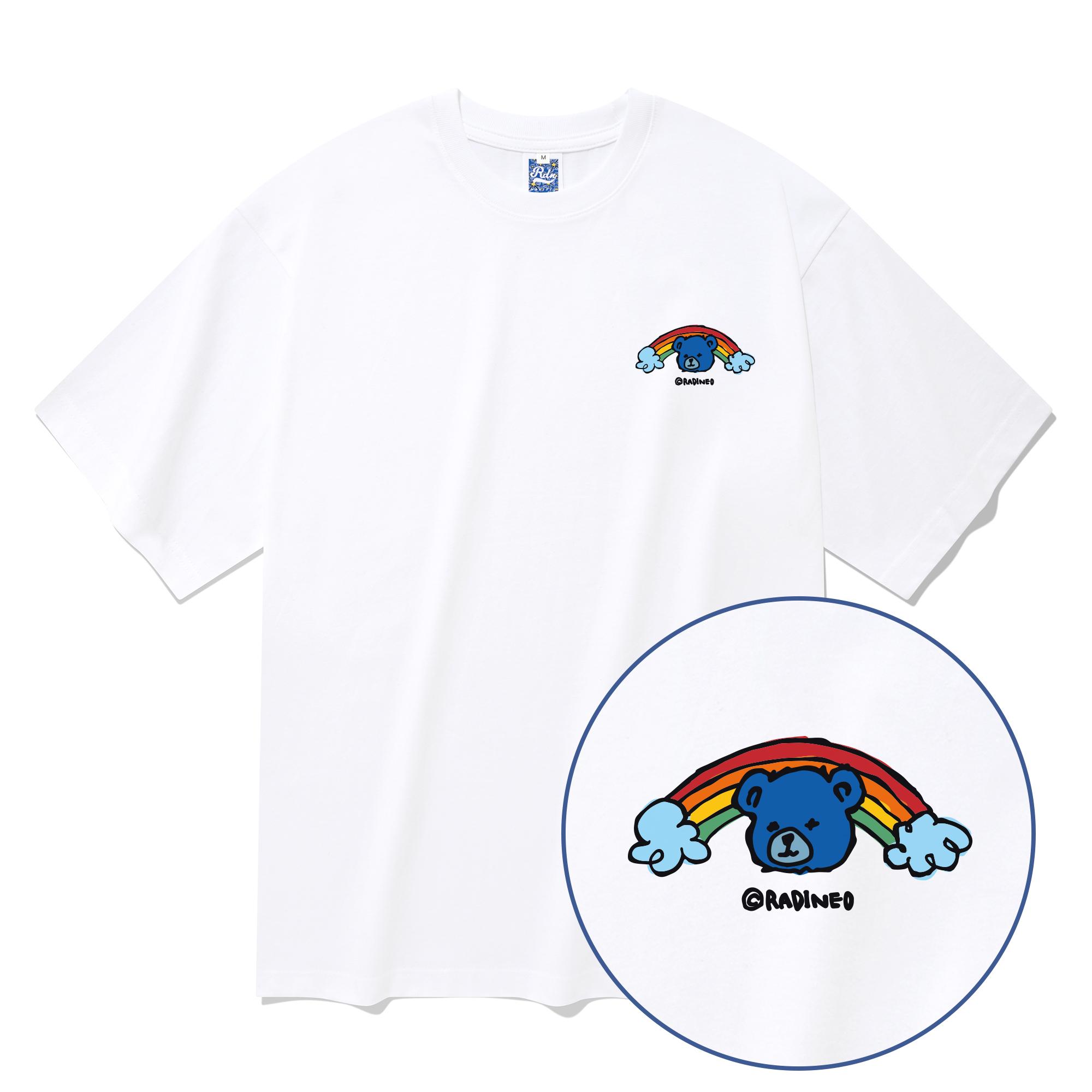Radineo Rainbow Bear Short Sleeve T-Shirt White L