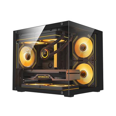 Mini Transparent Desktop Computer Case Pc Tower For M-Atx/Itx Motherboard 320Mm Gpu Graphic Card Length Hdd+Ssd Usb 3.0 12Cm Fan