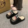 Cute Cotton Slippers Women's Outer Wear 2025 Autumn and Winter New Fashion Versatile Velvet Warm Two Wear Cotton Slippers Women