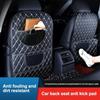1PC Leather Car Seat Back Protector Cover Children Kids Anti-Kick Mat with Storage Bag Auto Back Seats Covers Vehicles Anti Child Kick Anti Dirt Pad