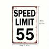 Vintage Metal Speed Limit 55 Sign Retro Wall Decor
