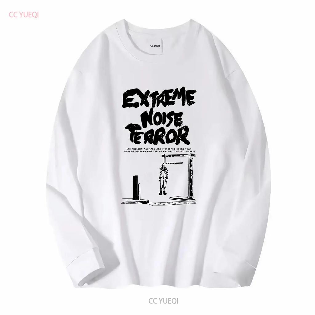EXTREME NOISE TERROR T-Shirt, Baumwolle, Weiß, Herren, S bis 5XL, PM1024, Vintage-Waschung, weich, Streetwear, leicht bequem