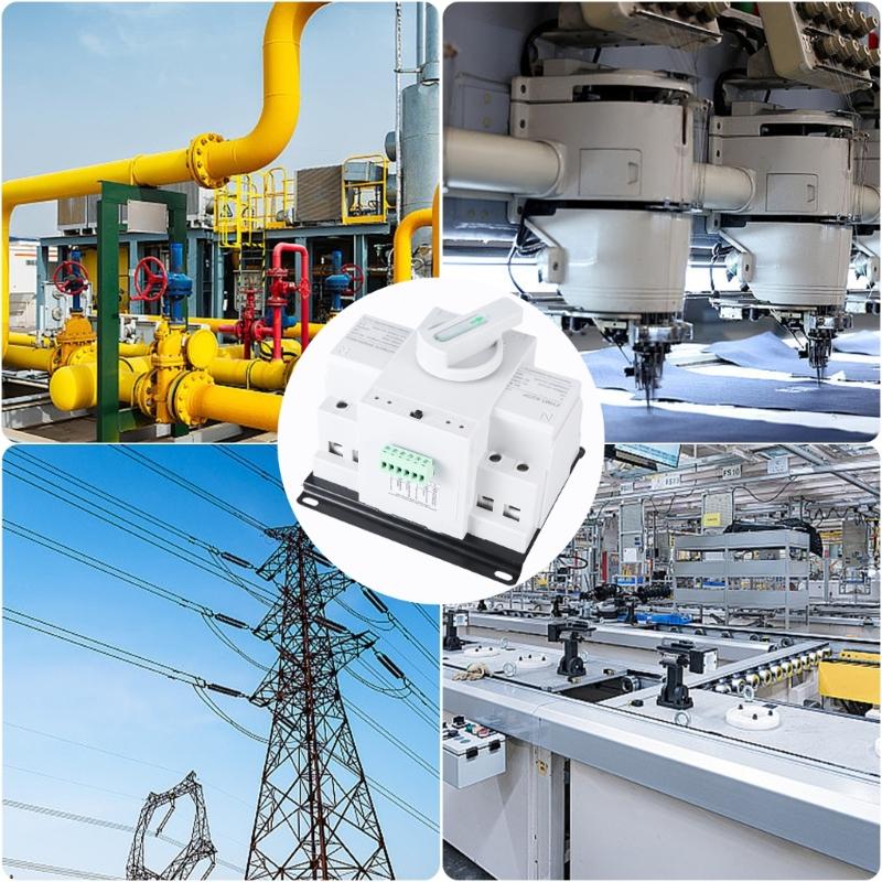 Manual Changeover Switches 2P 63A 220V Double Power ATS for Stable Circuit Management Circuit Protections Switches