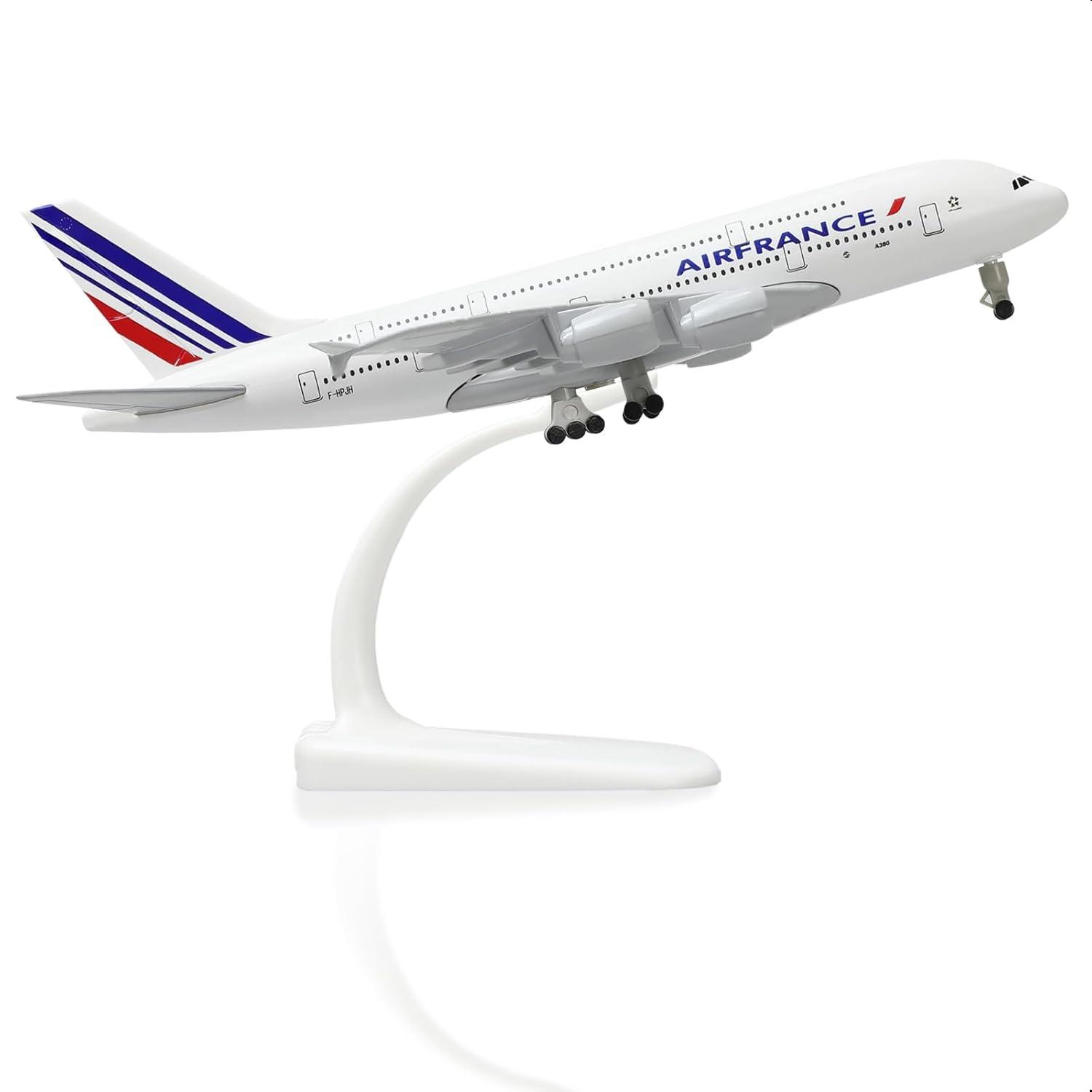 20CM Air France A380 Plane Model Alloy Metal  Diecast Collection Aircraft Children Toys Toys Boys Kids Collectible Gift