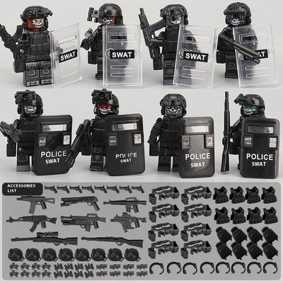 Bausteine Militärfiguren Polizei Spezialeinheiten Kleine Figuren Pädagogisches Montagespielzeug für Kinder