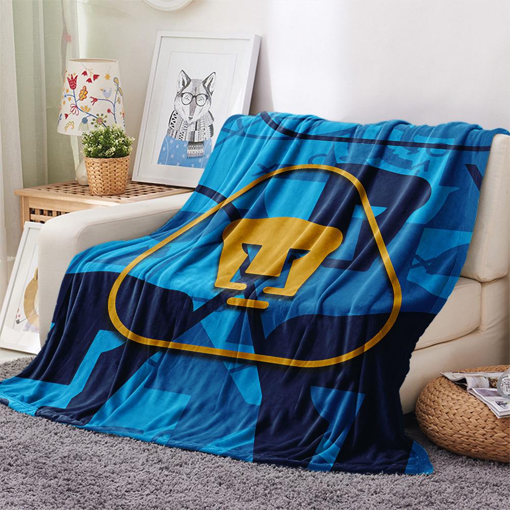 Pumas UNAM Print Flannel Blanket, High quality Comfortable for All Seasons, Home Decor, Warmth and Comfort, Perfect for Christmas Gifts