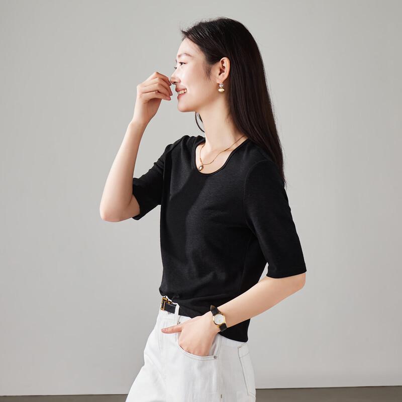 SOFSIL Women s Round Neck Short Sleeve T-Shirt M