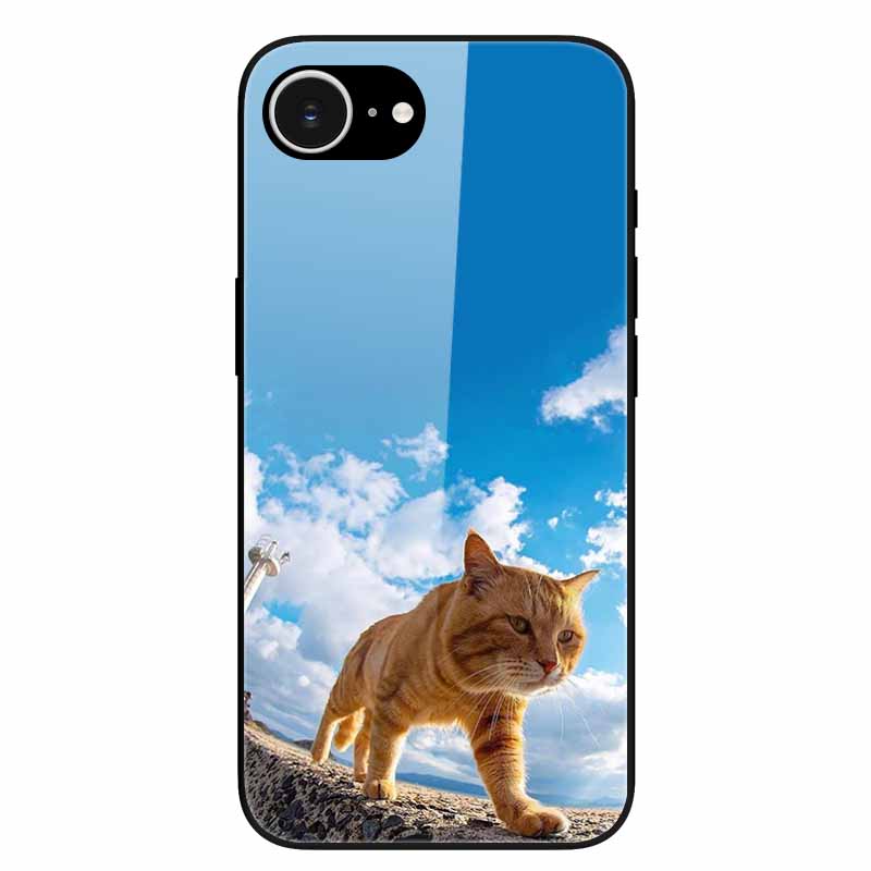For iPhone 16E 2025 Case Black Bumper Tempered Glass Hard Phone Cases for iPhone16e 16e Back Cover for iPhoneSE SE 2025 Cool New