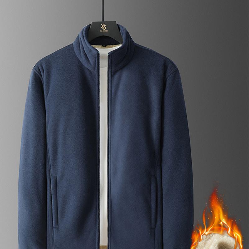 Dad s Autumn and Winter Clothes Men s Fleece Jacket Fleece Top Thickened Warm Lamb Velvet Jacket for Middle-aged and Elderly People L 4356₽