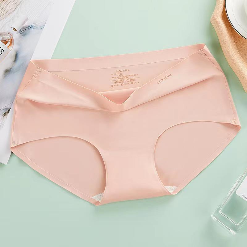 

Японские трусики из шелка, лимонные, со средней посадкой, дышащее и бесшовное женское нижнее белье One Size (80-140 jin)