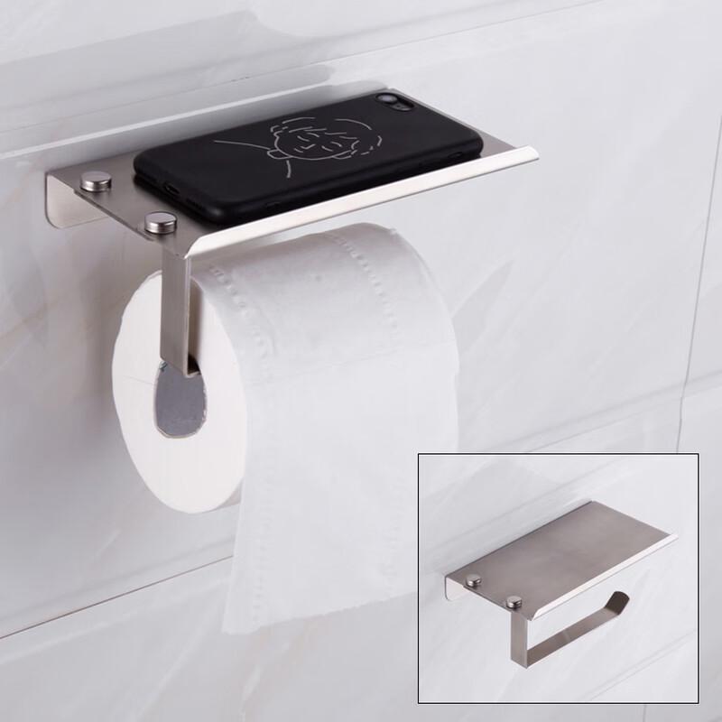 

cmaos Нержавеющая сталь 304 Коробка для туалетной бумаги в ванную комнату с держателем для телефона и крючком