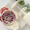 MidAutumn Festival Moon Cake Maker 3D Flower Pattern Moon Cake Molds Cookie Stamp Hand Press Cookie Dessert Cutter