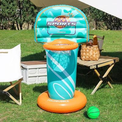 Swimming Pool Package 1PCS Kids Inflatable Basketball Hoop Toys Folding Basketball Hoop Water Land Dual-use