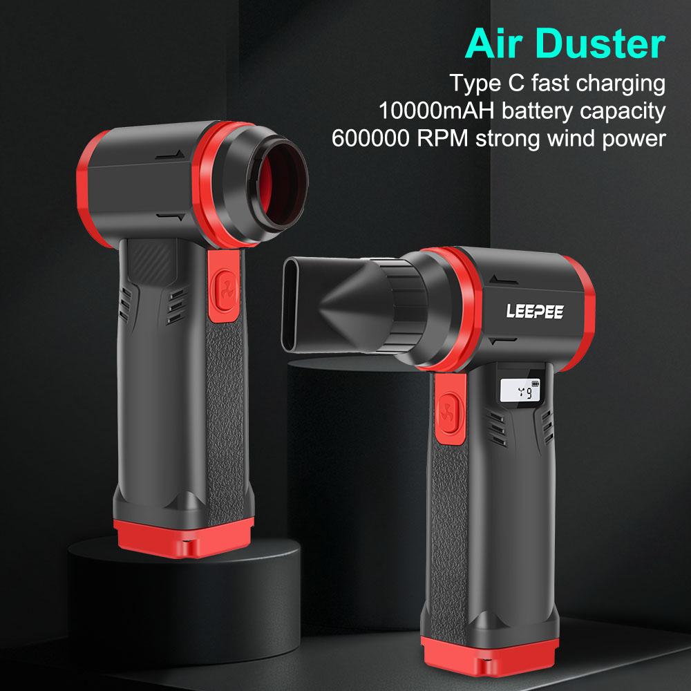 2025 600000RPM Violent Fan High Speed 9 Gears Speed Adjustable Cleaning Blower Tools Powerful Air Blower Type-C Charging Handheld Turbo Jet Fan