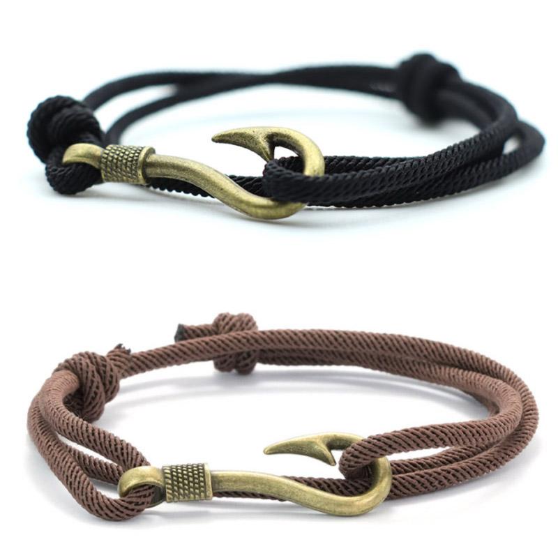 Noter 10 Kleuren Nieuwe Mannen Visgraat Armband Strand Navigatie Surfen Cool Rijden Dunne Koord Armband Man Rode Draad Armband Cadeau
