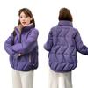 Fashion women's new short down cotton-padded coat, light and thin winter small cotton-padded jacket, stand-up collar, thin and thickened coat